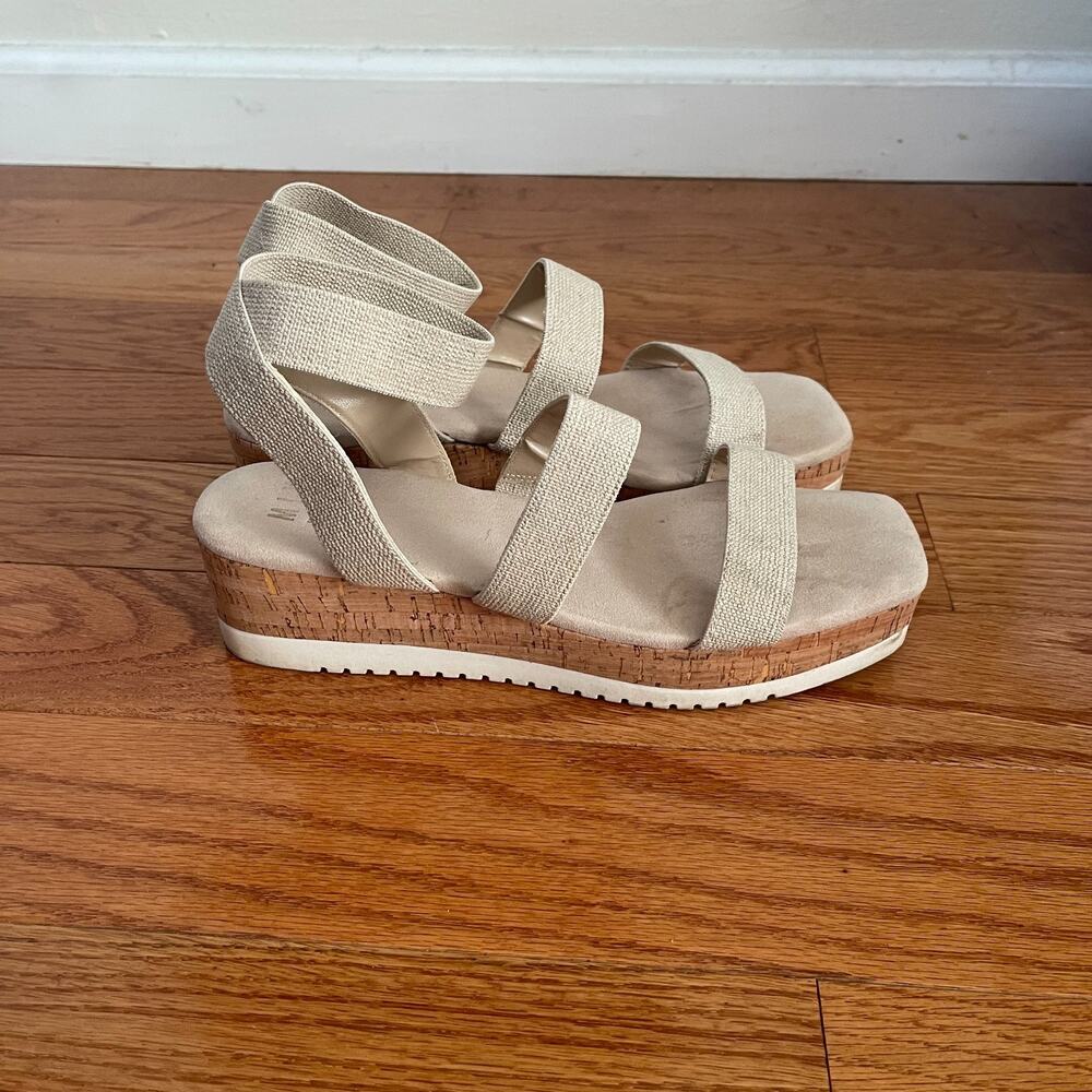 Mix No. 6 Womens 9M Ramila Sandals Natural Canvas Casual Summer Flat